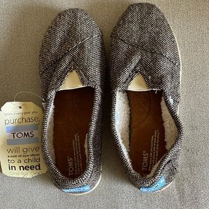 TOMS Slip On Kids Shearling Lined